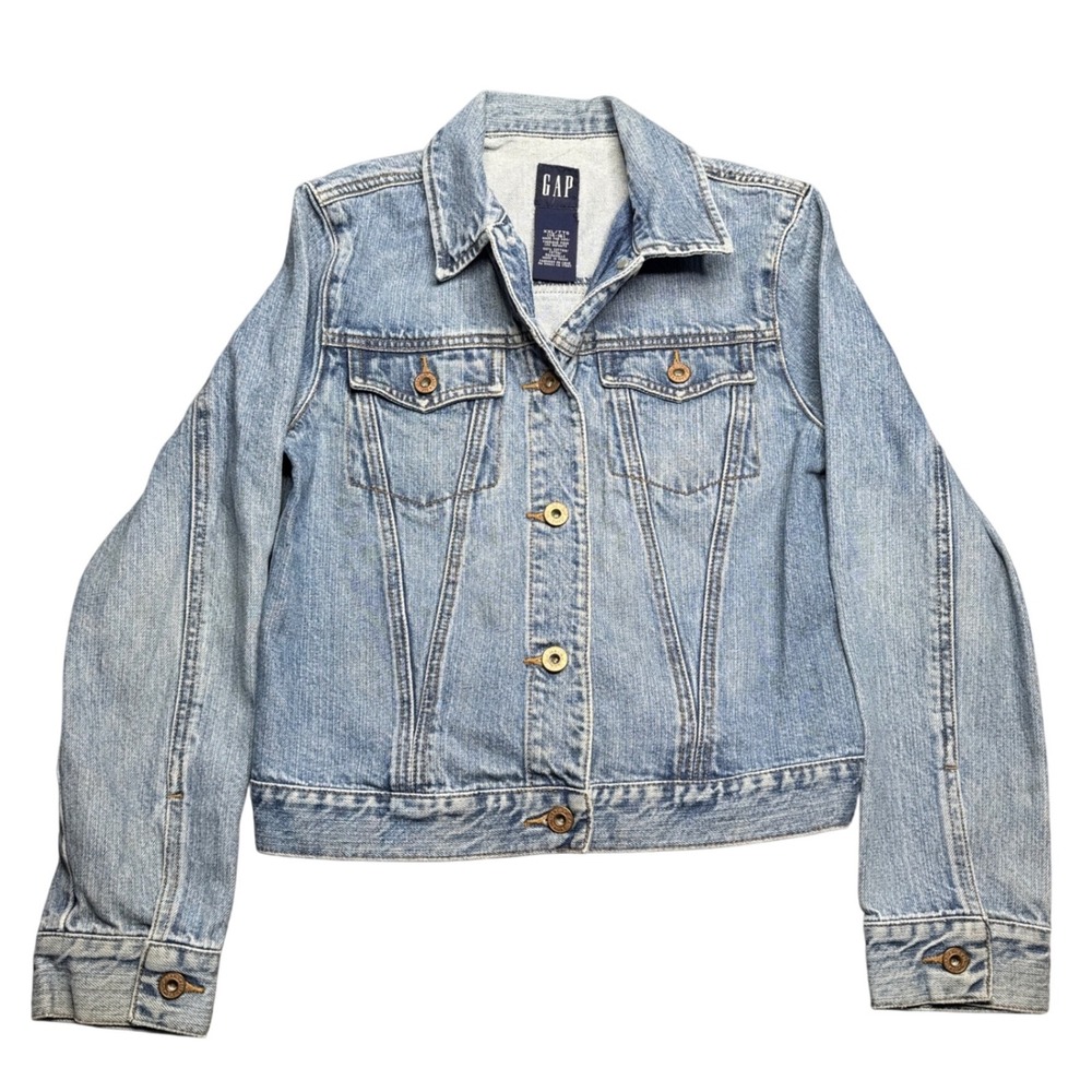 GAP Kids Denim Jacket 100% Cotton XXL‎ 14-16 Light Wash Classic Jean Jacket